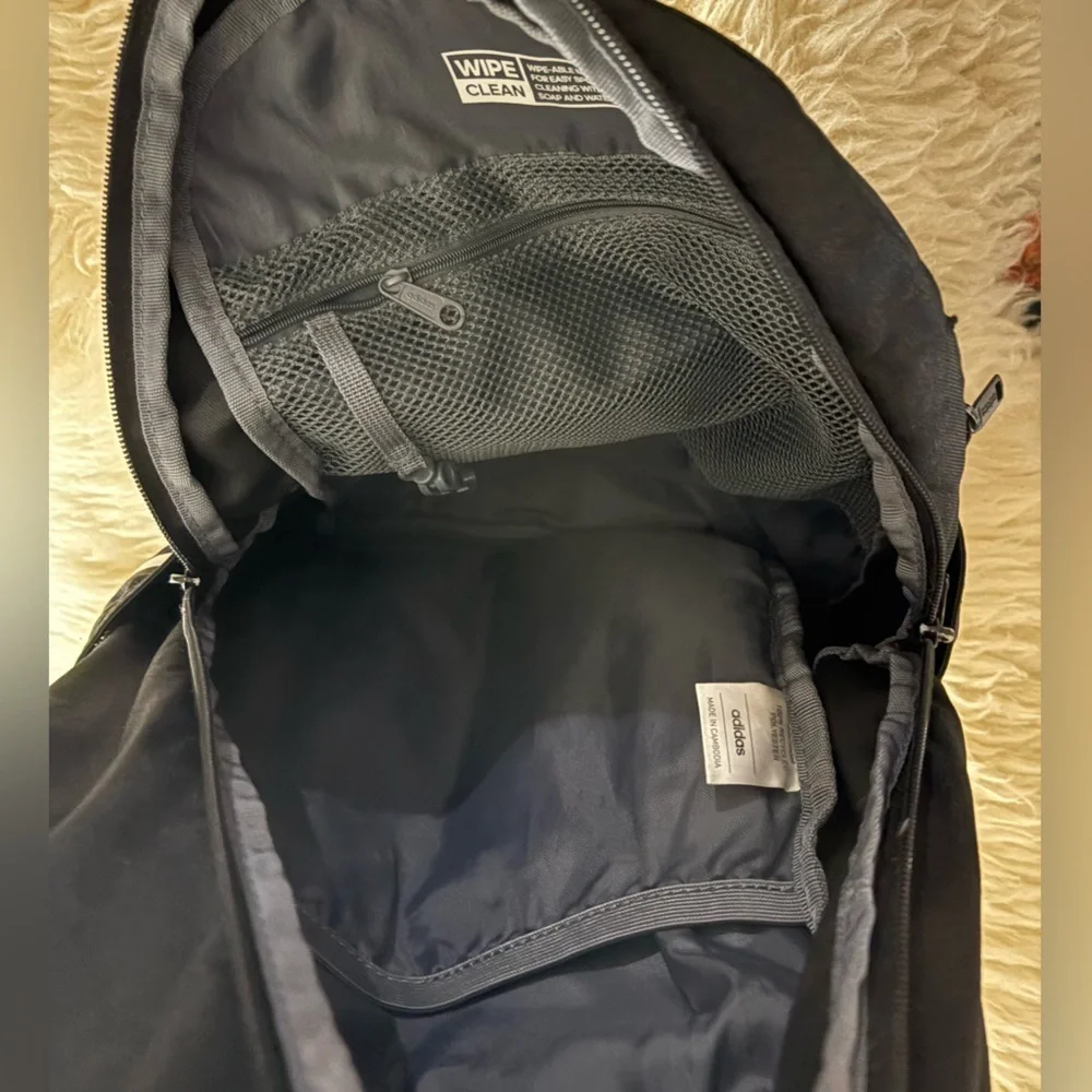 Adidas Classic Black and White Stripe Backpack Unisex
